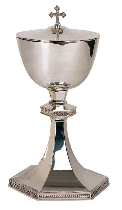 #2405 Gothic Silver Plated Covered Ciborium