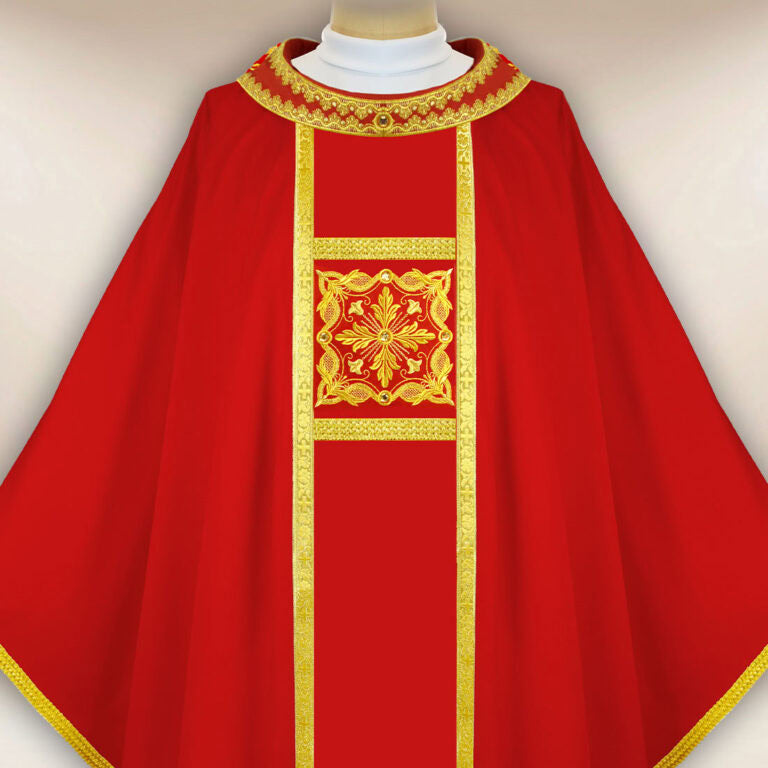 Embroidered Chasuble “Brillante-Rosso”