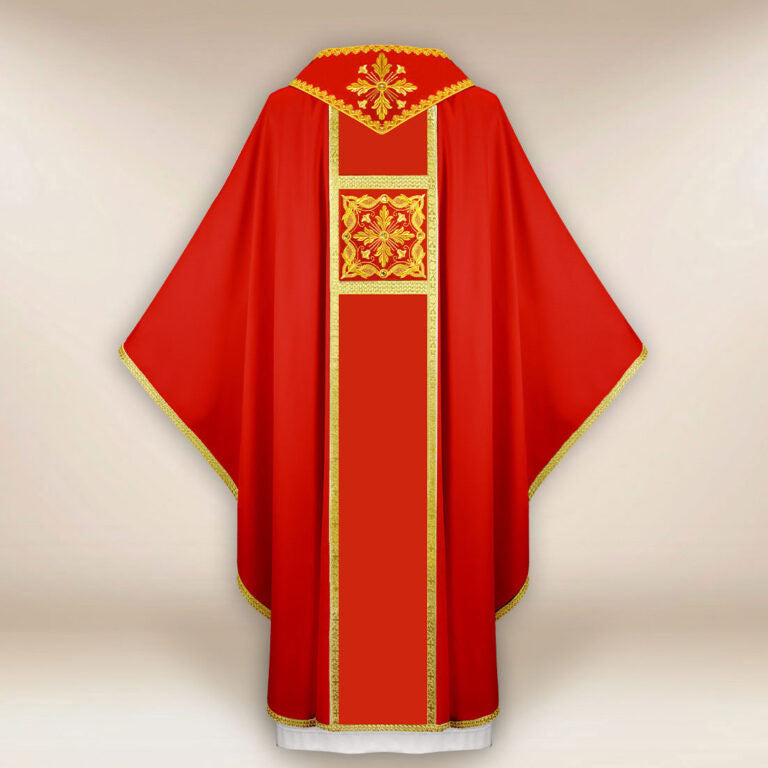 Embroidered Chasuble “Brillante-Rosso”