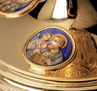 #2430 Four Evangelists Gold Plated Chalice & Scale Paten