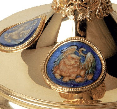 #2435 Four Evangelists Gold Plated Chalice & Scale Paten