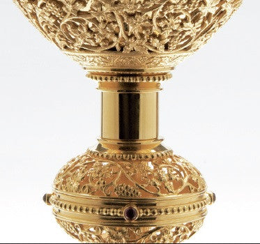 #2435 Four Evangelists Gold Plated Chalice & Scale Paten