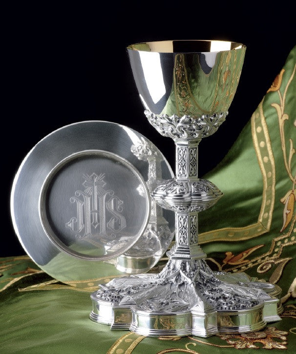 #2450 Silver Plated Chalice & Scale Paten