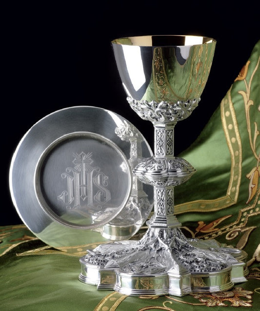 #2450 Silver Plated Chalice & Scale Paten
