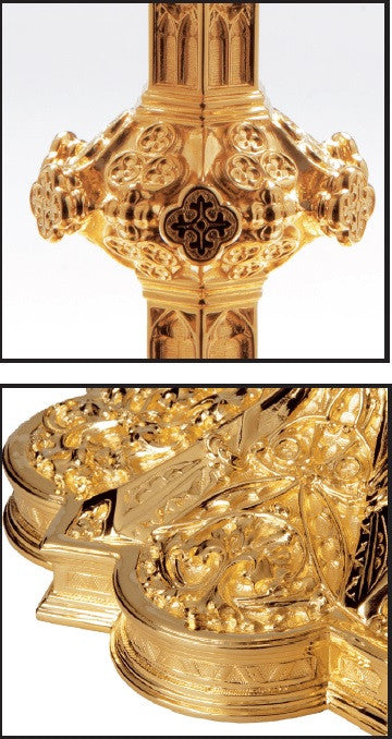 #2470 Gothic Gold Plated Chalice with Scale Paten