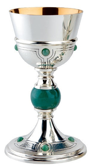 #2510 Hand Crafted Chalice | 7 3/4", 12oz. | Brass Silverplated