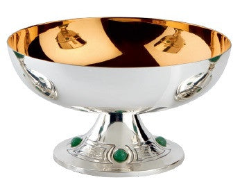 #2512 Hand Crafted Open Ciborium | 3 1/2", 350 Hosts | Brass Silverplated