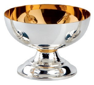 #2517 Hand-Hammered Open Ciborium | 3 3/4", 250 Hosts | Silver-Plated