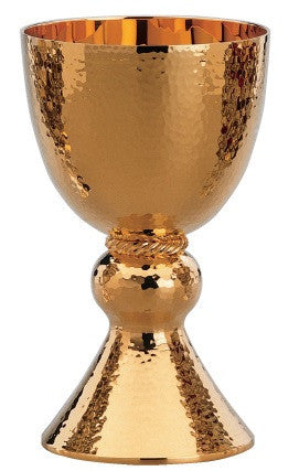 #2736 "The Bavarian" Chalice & Bowl Paten | 7 1/8", 18oz. | 24K Gold Plated