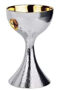 #2770 Hand-Chiseled Chalice | 7", 10 oz. | Silver-Plated