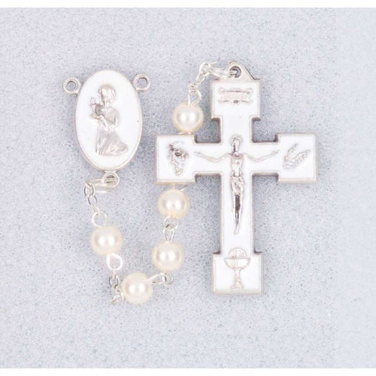 #290 - Glass Bead Communion Rosary