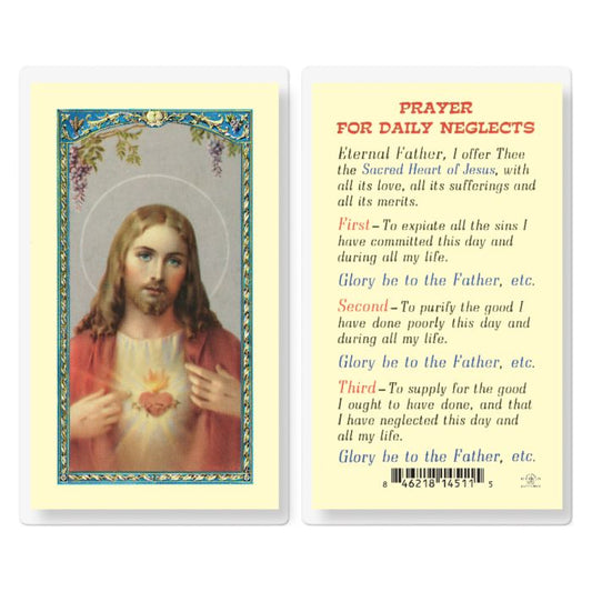 Daily Prayer for Neglects Holy Card