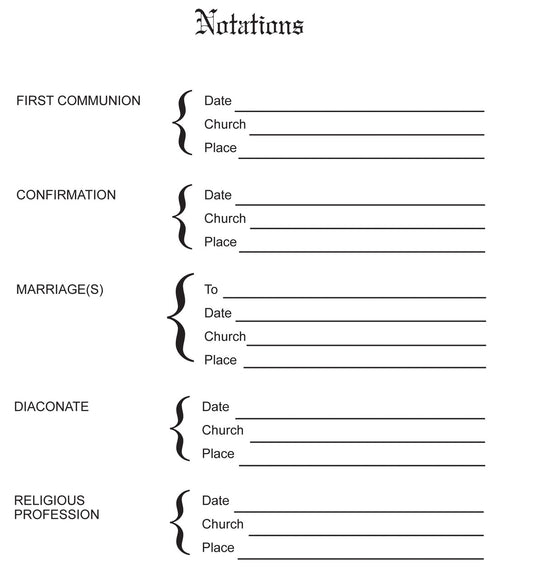 Bilingual Baptism Certificates | Pad of 50