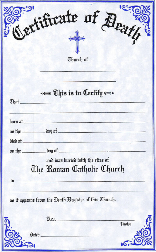 Death Certificates | Pad of 50