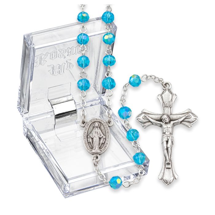 Aurora Borealis Birthstone Rosary