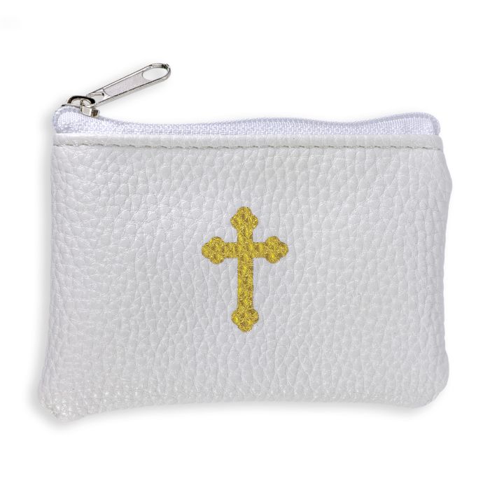 Calf Grained Leatherette Rosary Pouch