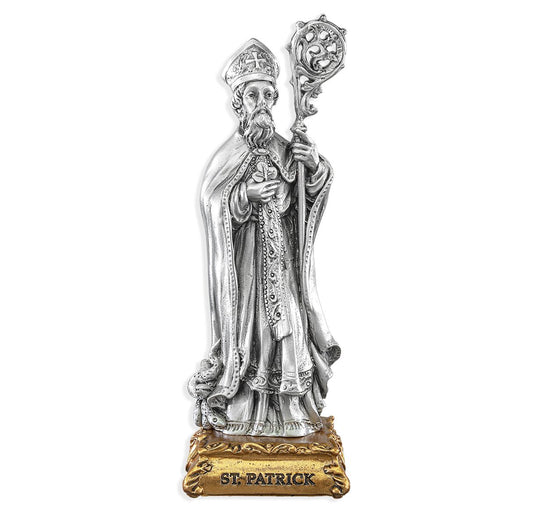 Pewter Saint Patrick Statue