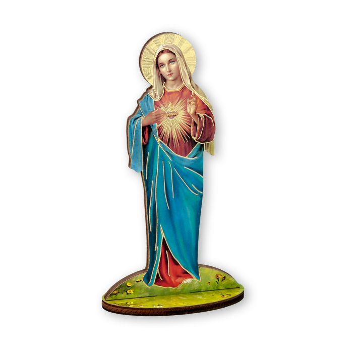 Immaculate Heart of Mary Laser Cut Wood Statue