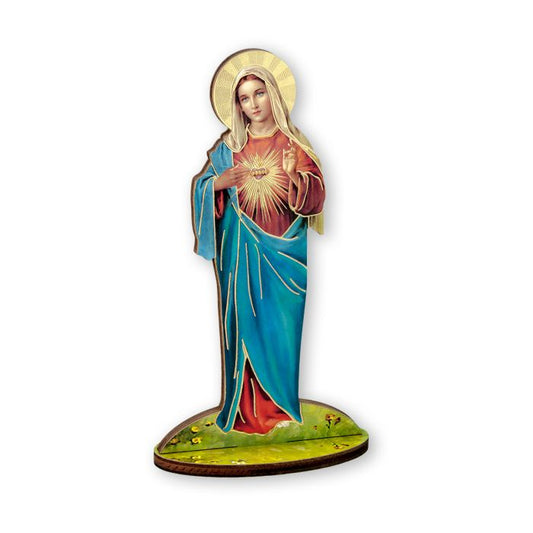 Immaculate Heart of Mary Laser Cut Wood Statue