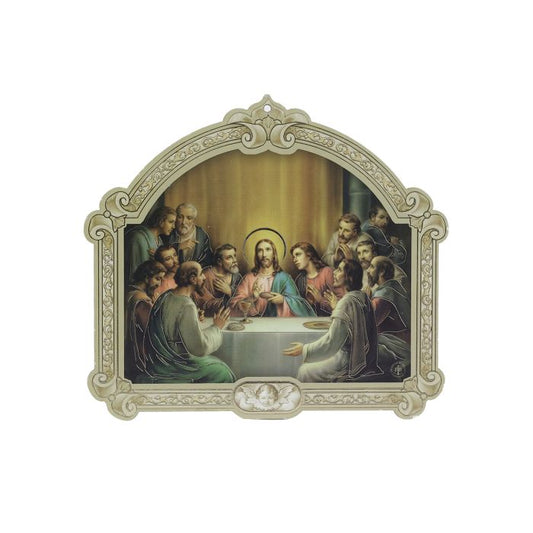 5" Cathedral 3D Plaque Last Supper