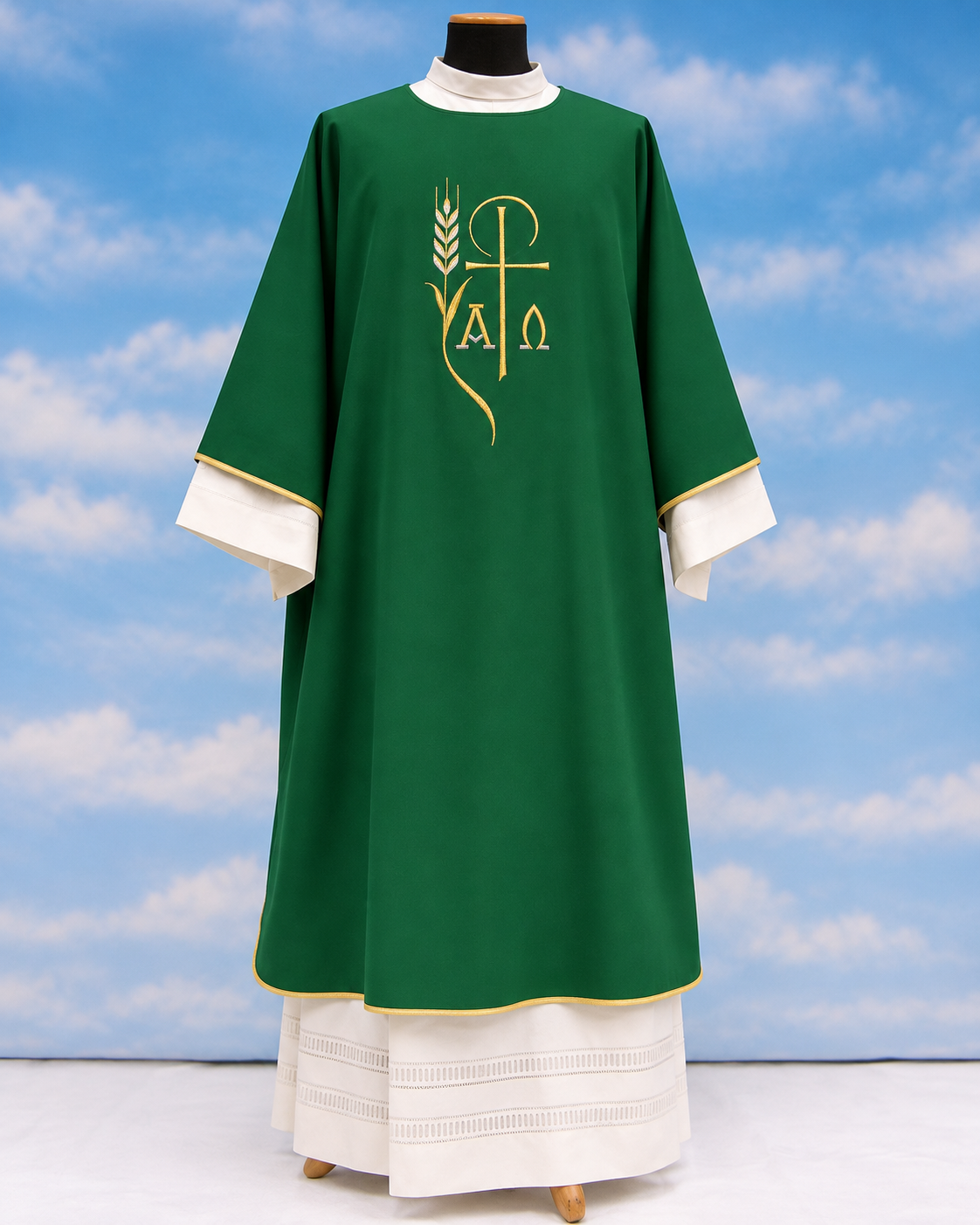 #361 Embroidered Alpha Omega Dalmatic | 100% Polyester | All Colors