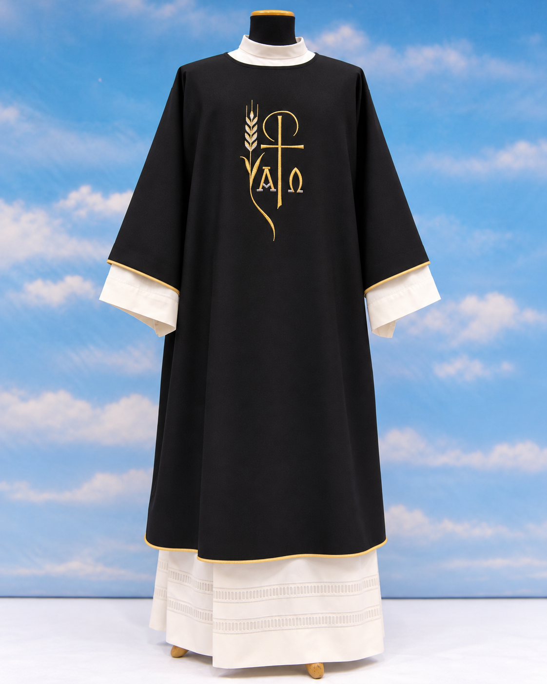 #361 Embroidered Alpha Omega Dalmatic | 100% Polyester | All Colors