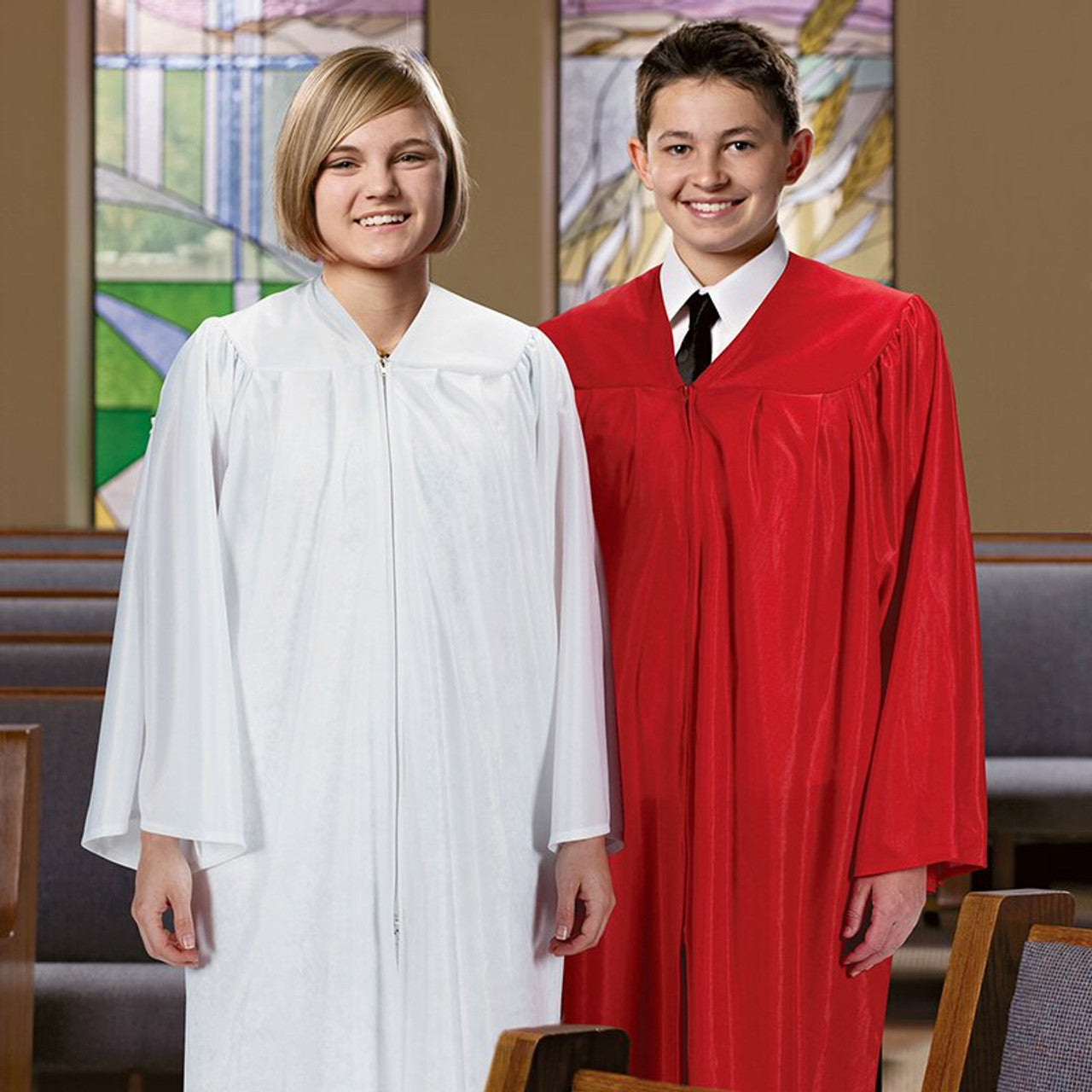 Confirmation Robe | White & Red | All Sizes