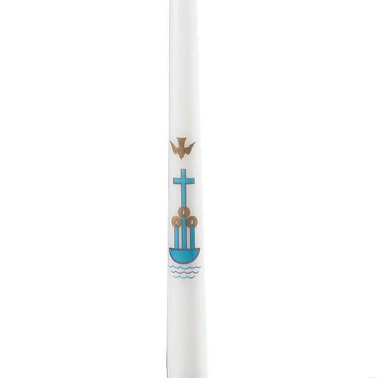 Cross and Dove Baptismal Candle | Box/24