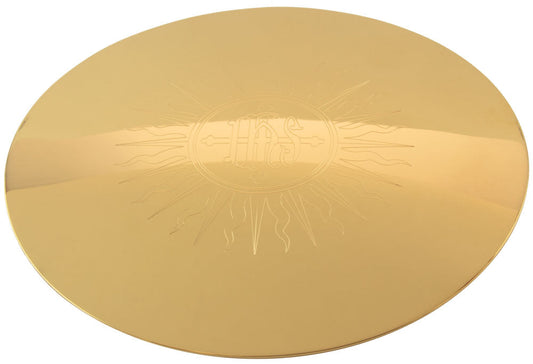 5 1/2" IHS Engraved Scale Paten | 24K Gold Plated