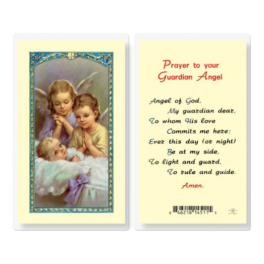 Guardian Angels Angel of God Holy Card