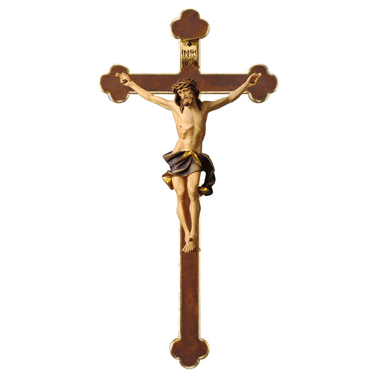 Full Color Nazarean Baroque Crucifix | Hand Carved in Italy | Multiple Sizes