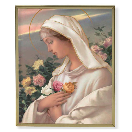 8" x 10" Gold Plaque Frame with a Mystical Rose Print