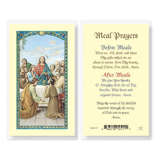 Meal Prayers The Last Supper Holy Card