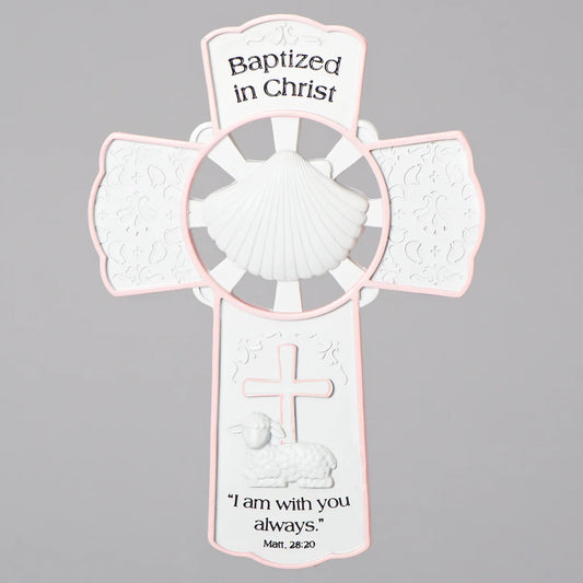 Baptized in Christ Wall Cross | Boys & Girls