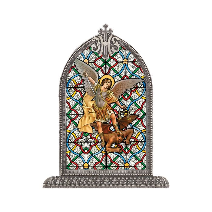 Silver Framed Liturgical Glass Art