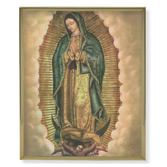 Gold Plaque Frame with a Our Lady of Guadalupe Print
