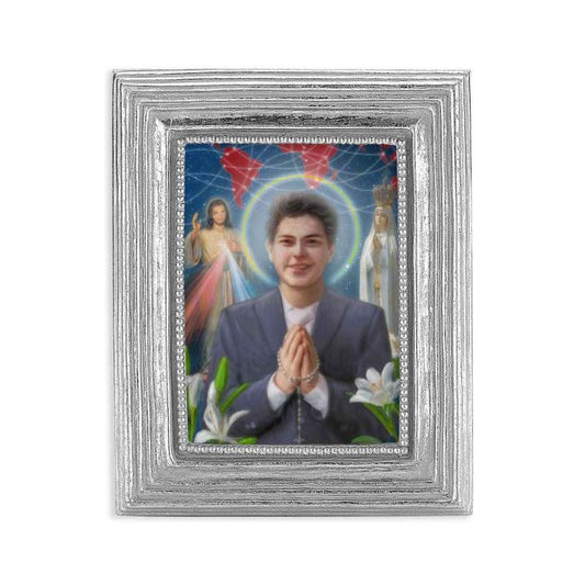 Silver Frame with a Carlo Acutis Print