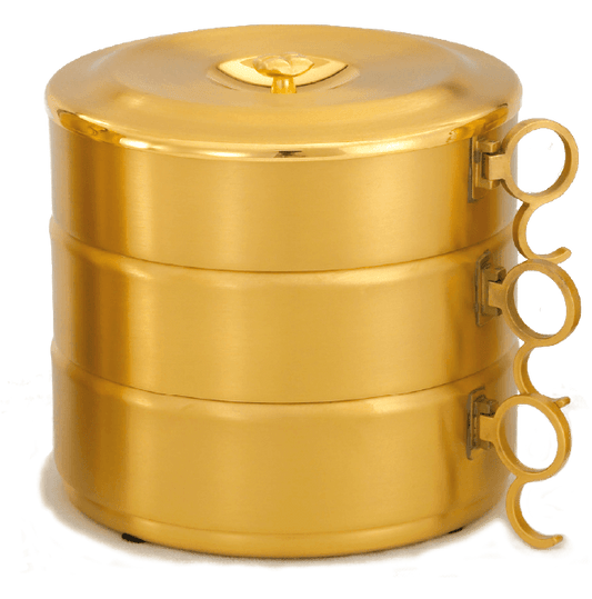 Satin Gold Plated Stacking Ciboria Set