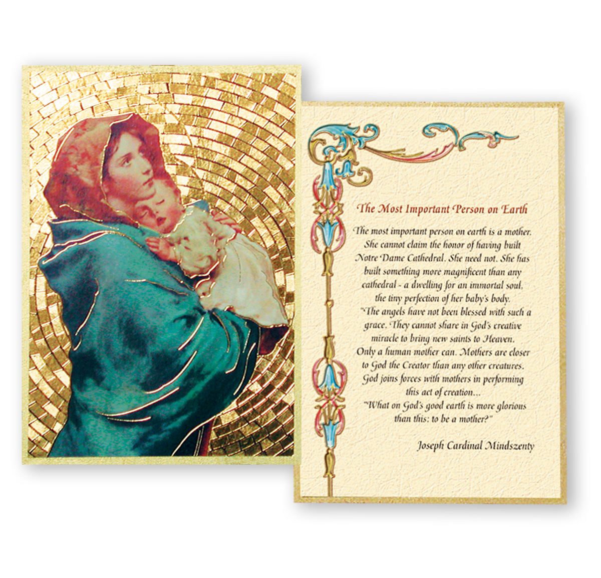 4" x 6" Gold Foil Mosaic Plaque - Fratelli Bonella