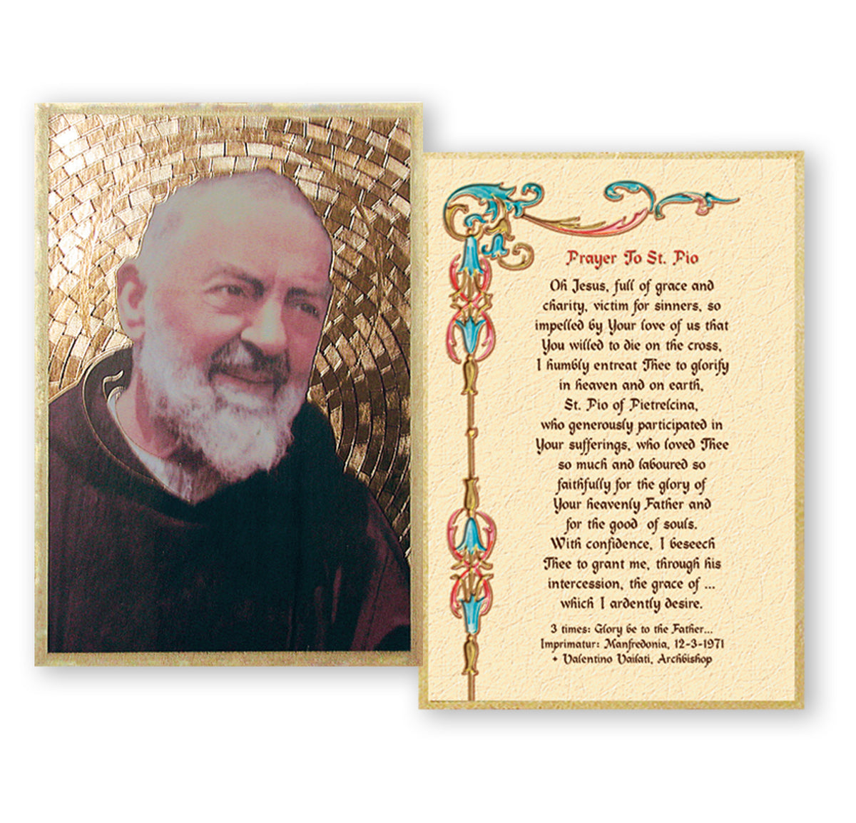 4" x 6" Gold Foil Mosaic Plaque - Fratelli Bonella