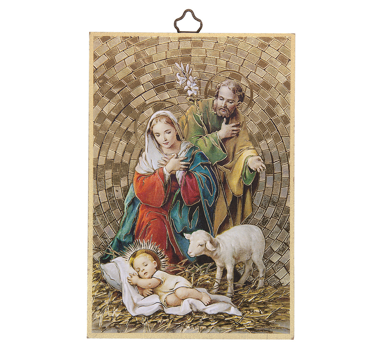 4" x 6" Gold Foil Mosaic Plaque - Fratelli Bonella