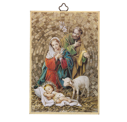 4" x 6" Gold Foil Mosaic Plaque - Fratelli Bonella