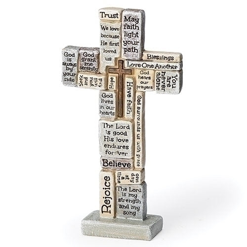 4.5" Crossword Keepsake Cross