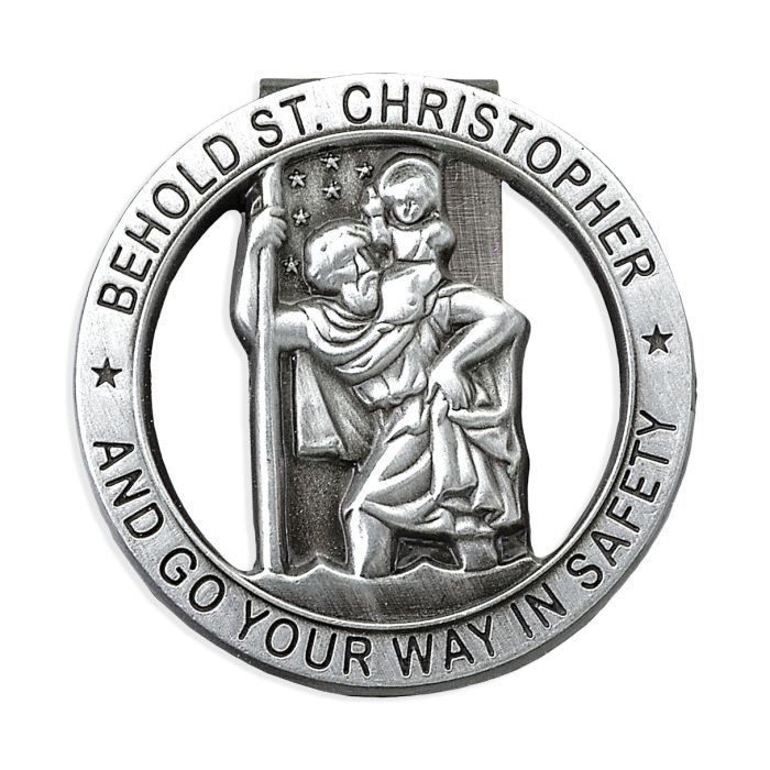 Saint Christopher Auto Visor Clip