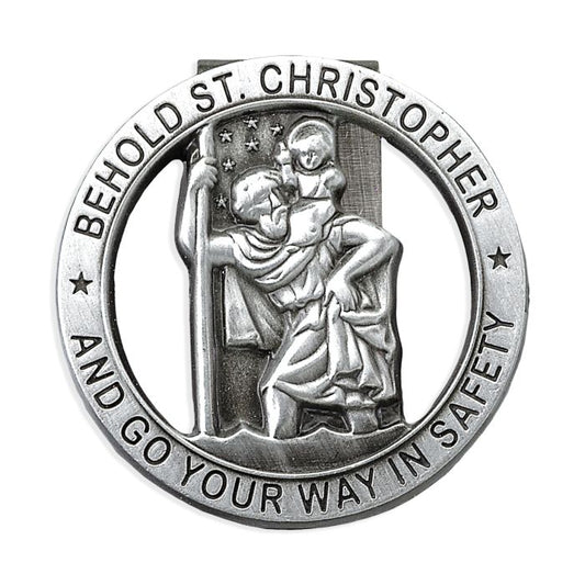 Saint Christopher Auto Visor Clip