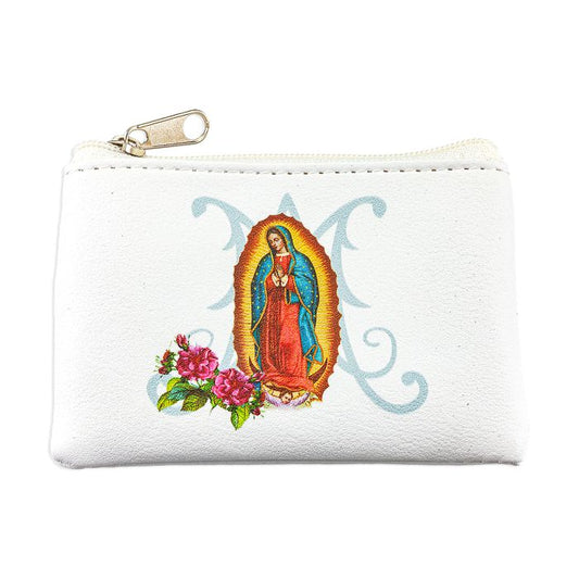 Our Lady of Guadalupe Leatherette Rosary Pouch