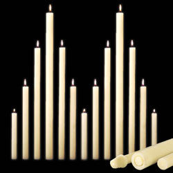 7/8" Diameter Altar Candles | 51% And 100% Beeswax