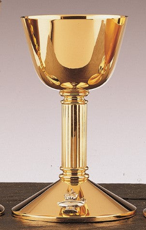 #5135 Memorial Chalice | 7-3/4", 14oz. | 24K Gold Plated