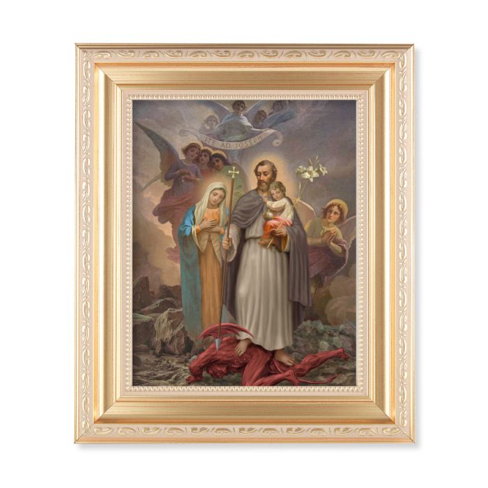 Satin Gold Frame with "Terror of Demons" Art Print