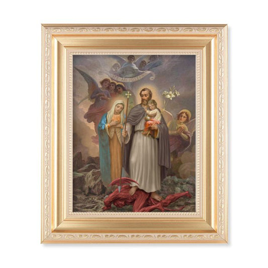 Satin Gold Frame with "Terror of Demons" Art Print